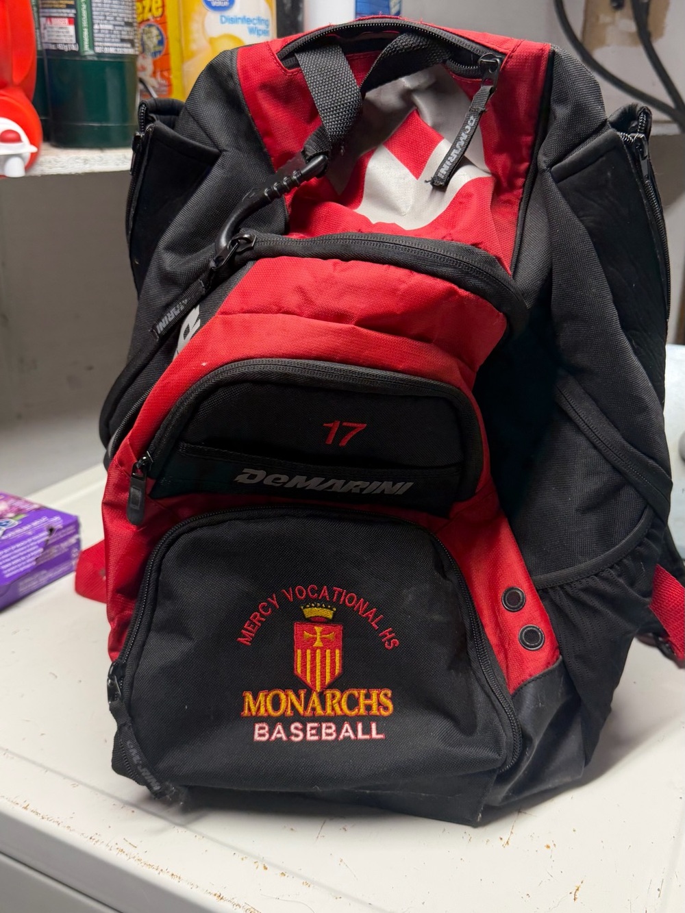 Red & Black Monarchs Baseball Backpack